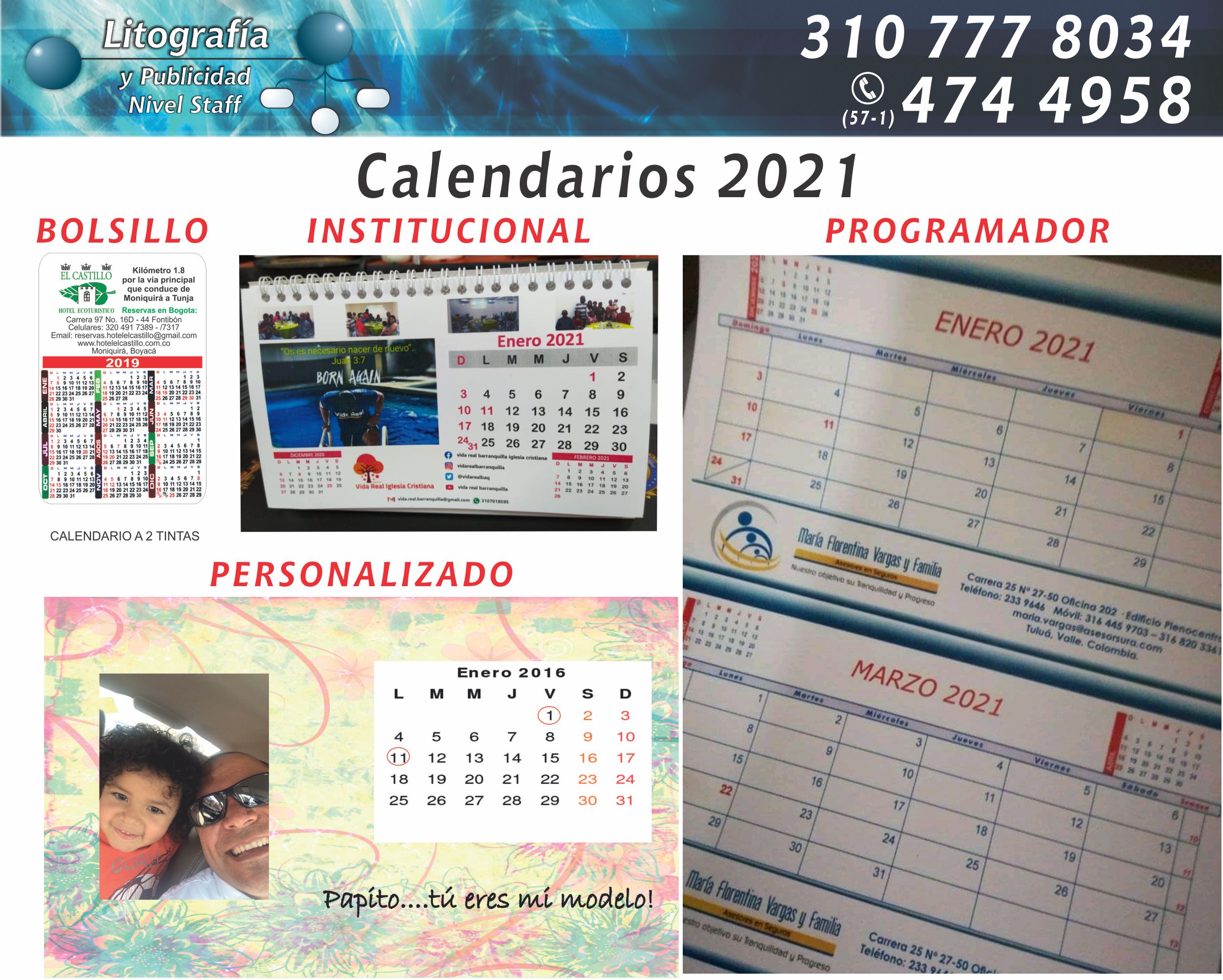 Impresión calendarios y almanaques